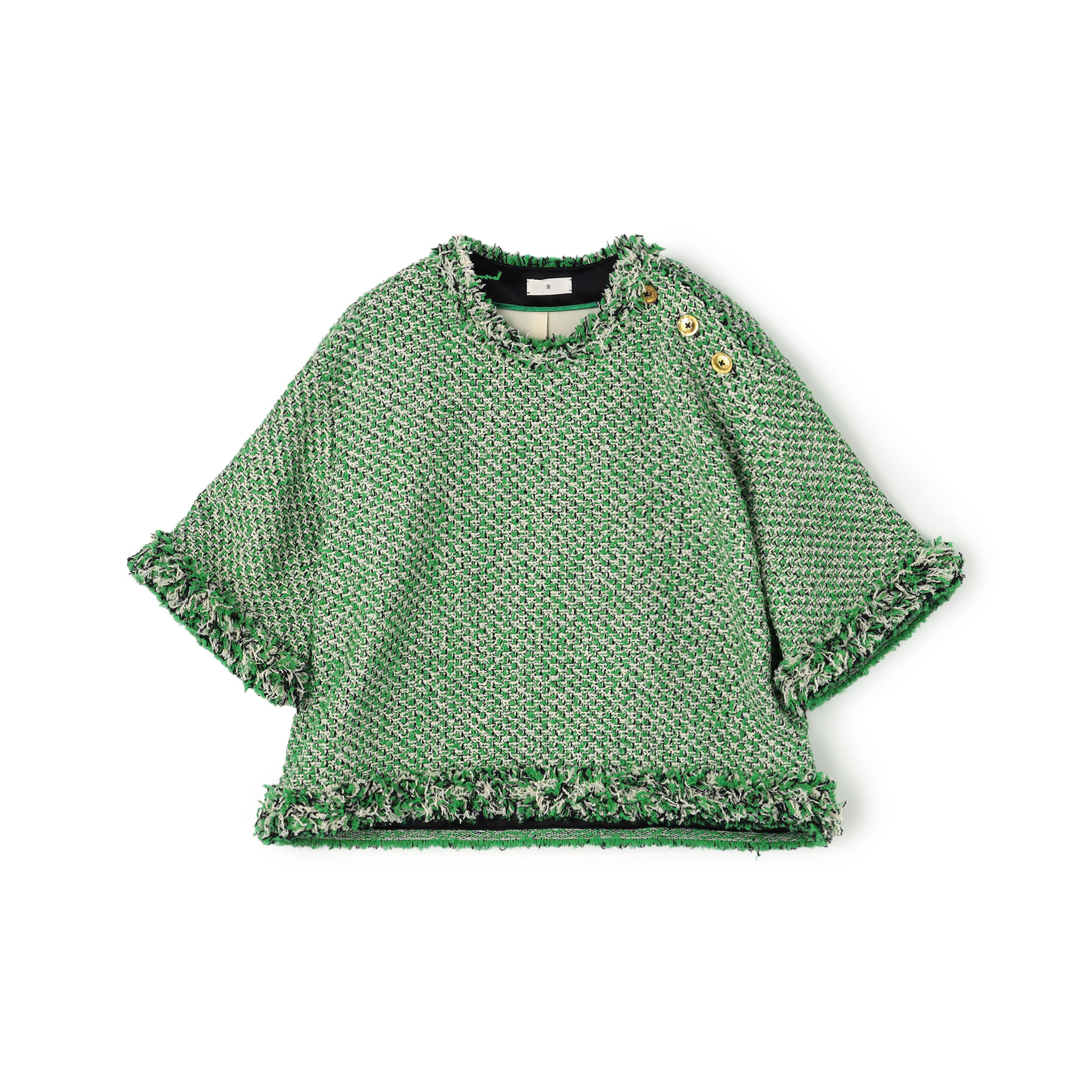 BEARDSLEY 2wayプルオーバー ツイード グリーン GREEN TWEED ハーフスリーブプルオーバー｜トゥモローランド 公式サイト