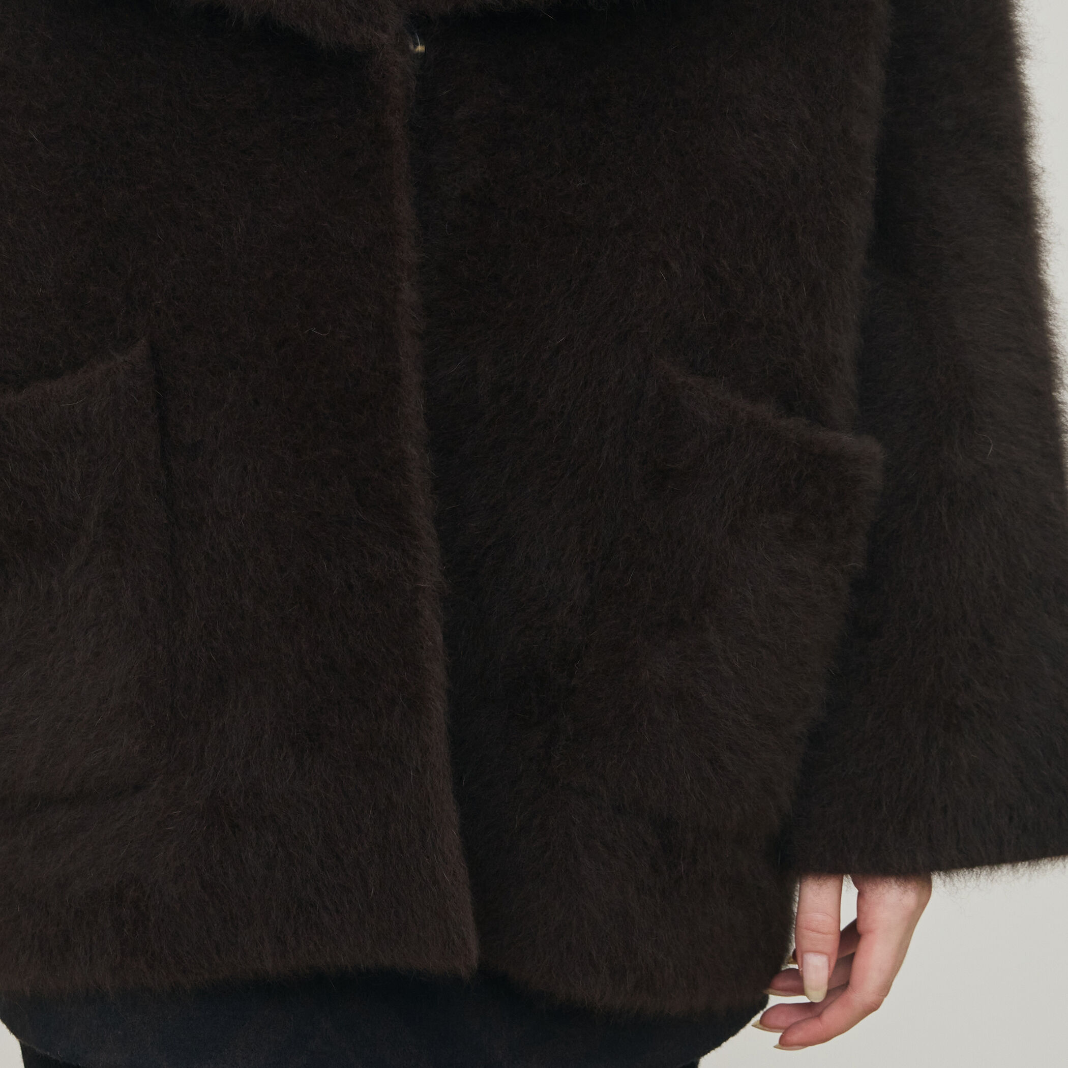 フォックスカシミヤ ショールカラーコート｜トゥモローランド 公式通販