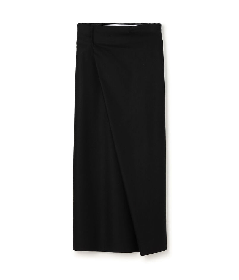 OVERCOAT WRAP SKIRT FLANNEL