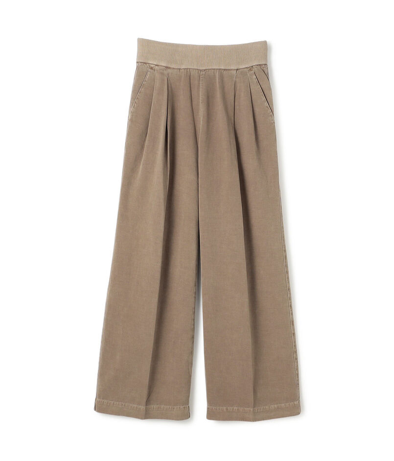 リブウエストワイドレッグパンツ WCGT1099