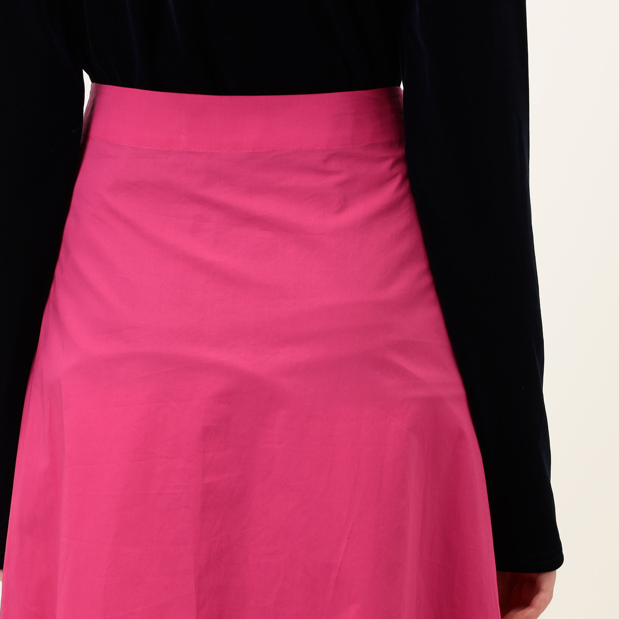 Atlantique Ascoli MAXI JUPE COULISSE コットン ミディスカート