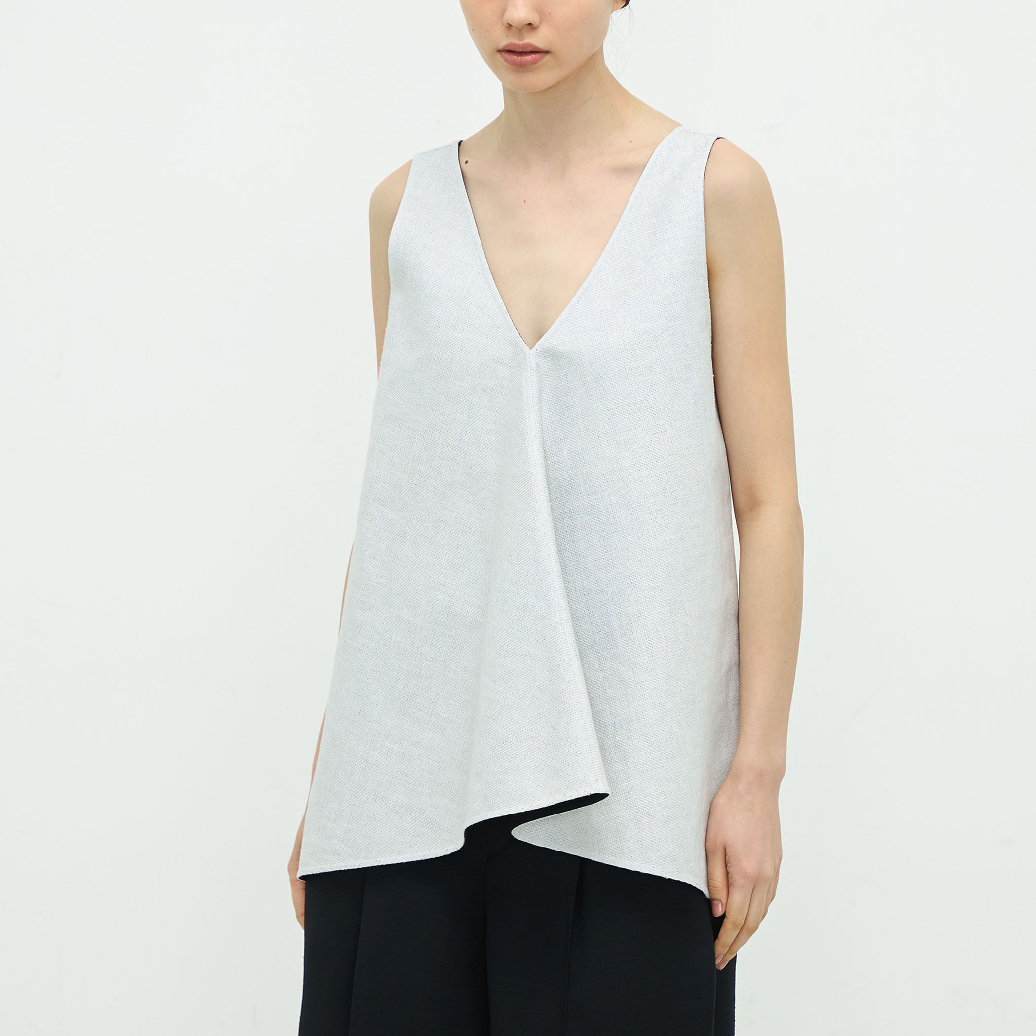 リネンコットンツイル ダブルフェイステントシャツ｜トゥモローランド