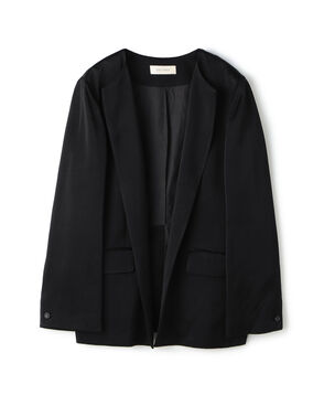 レーヨンサテン クルーネックジャケット