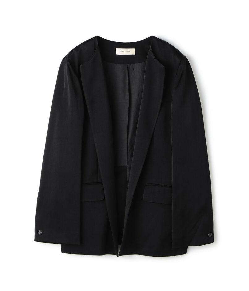 レーヨンサテン クルーネックジャケット