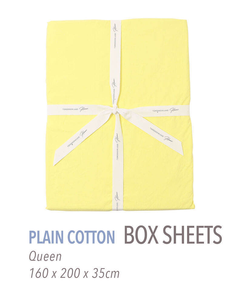 プレーンコットン ボックスシーツ（クイーン）