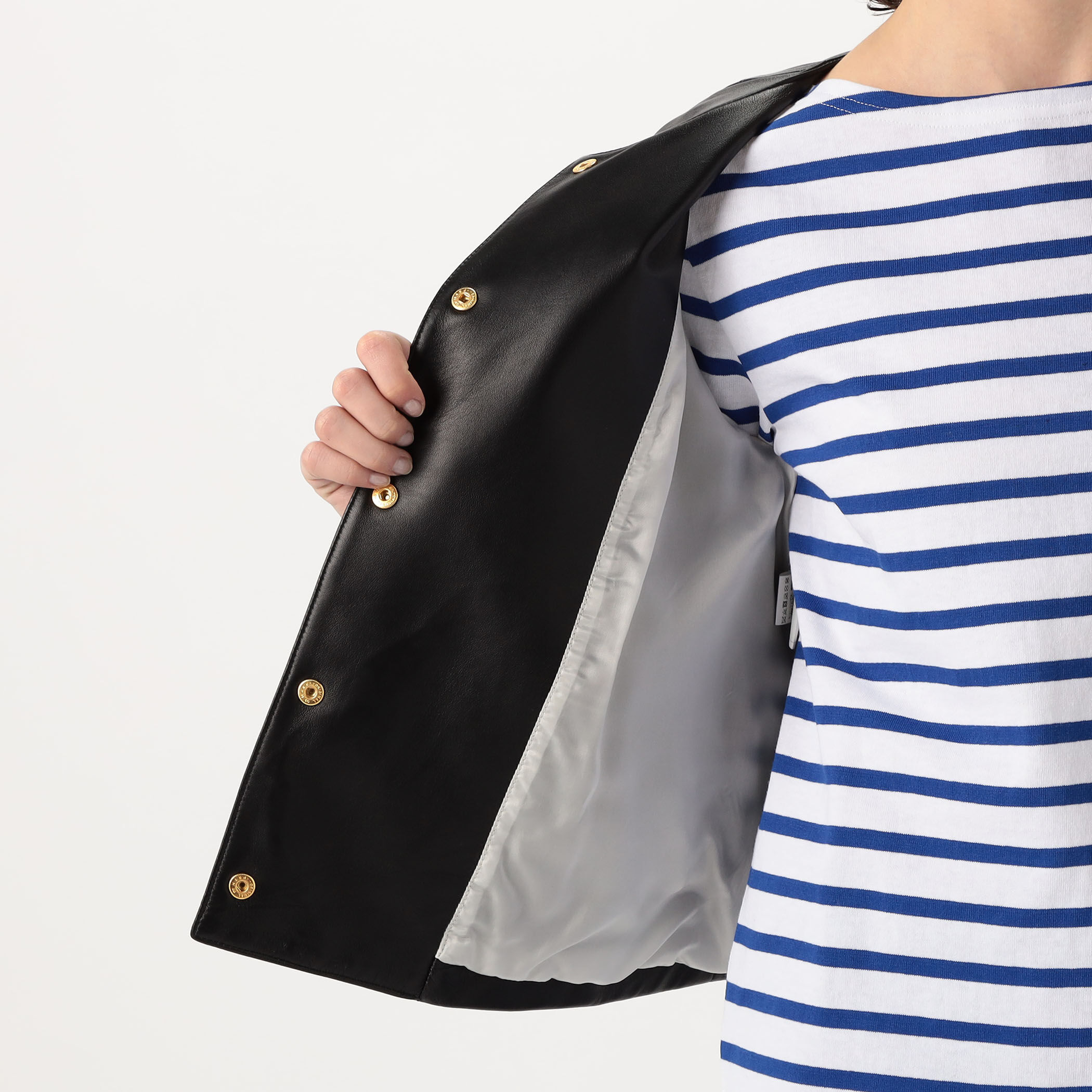 CINQUANTA ノーカラーレザージャケット｜トゥモローランド 公式通販