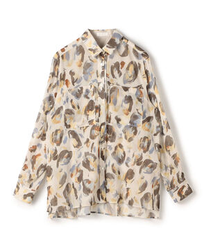 ■ドロップシェルプリント シャツブラウス