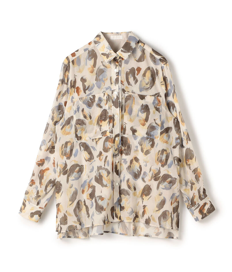 ■ドロップシェルプリント シャツブラウス