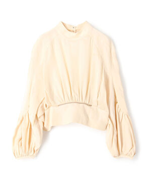 PHOTOCOPIEU OPEN BACK BLOUSE リネンシルク オープンバックブラウス