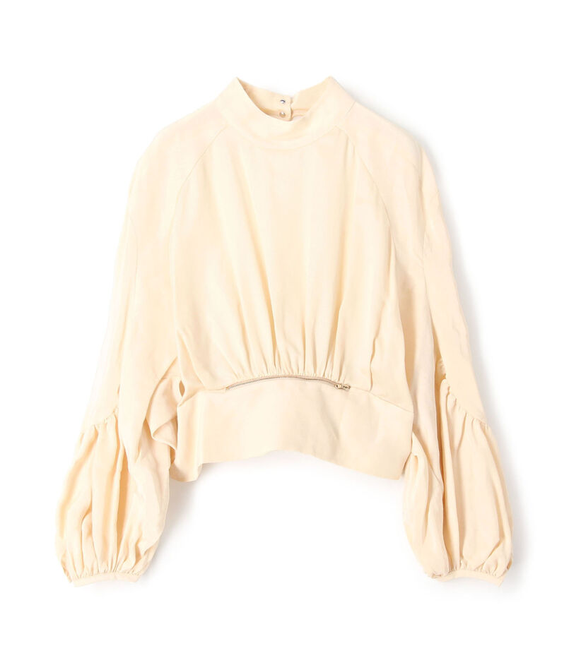 PHOTOCOPIEU OPEN BACK BLOUSE リネンシルク オープンバックブラウス