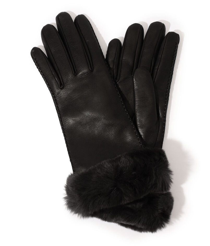 CARIDEI ファー レザーグローブ