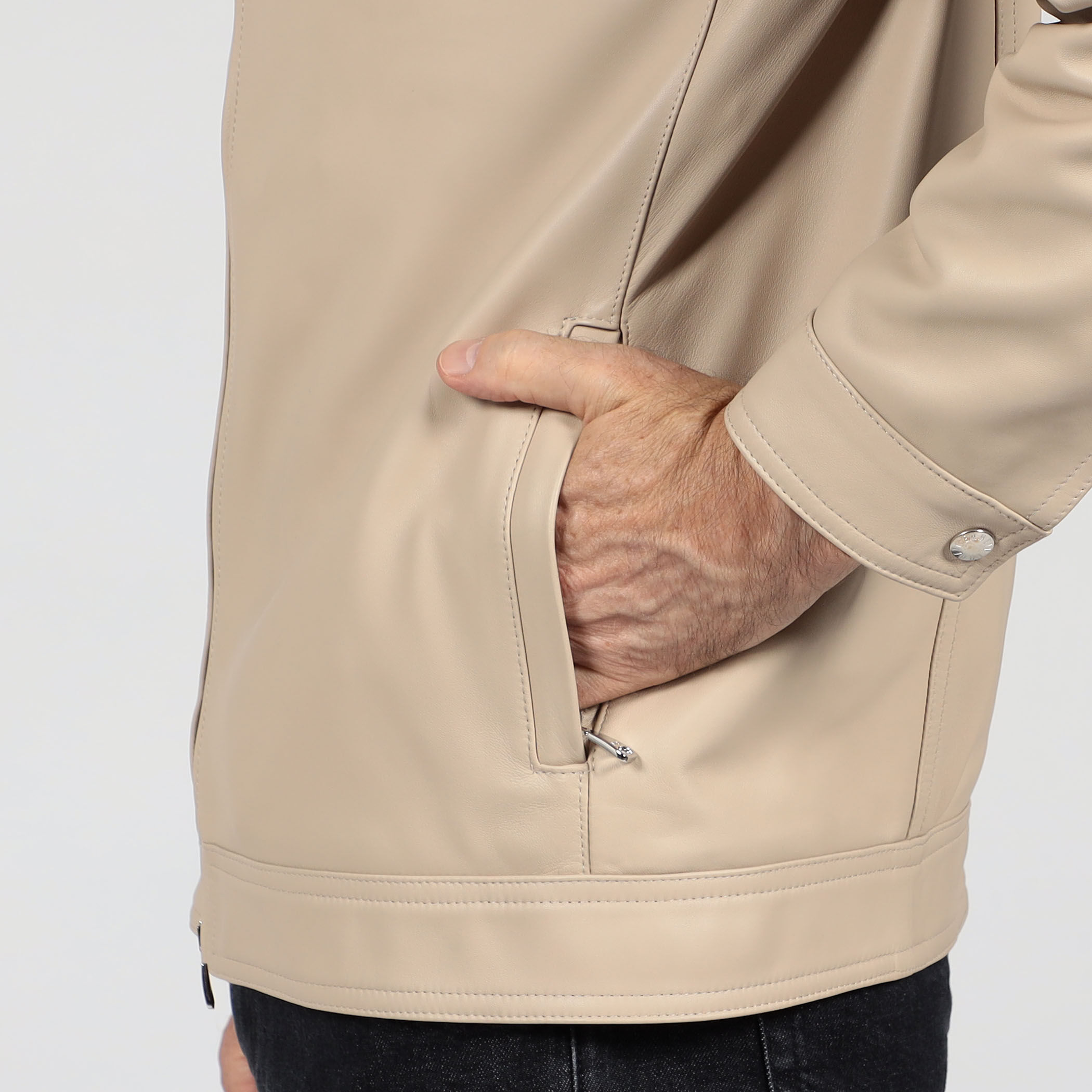 別注】 EMMETI ラムレザー シングルライダースブルゾン