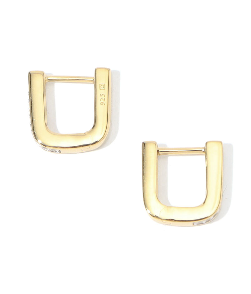 Otiumberg. Pave Edged Square Hoop ピアス