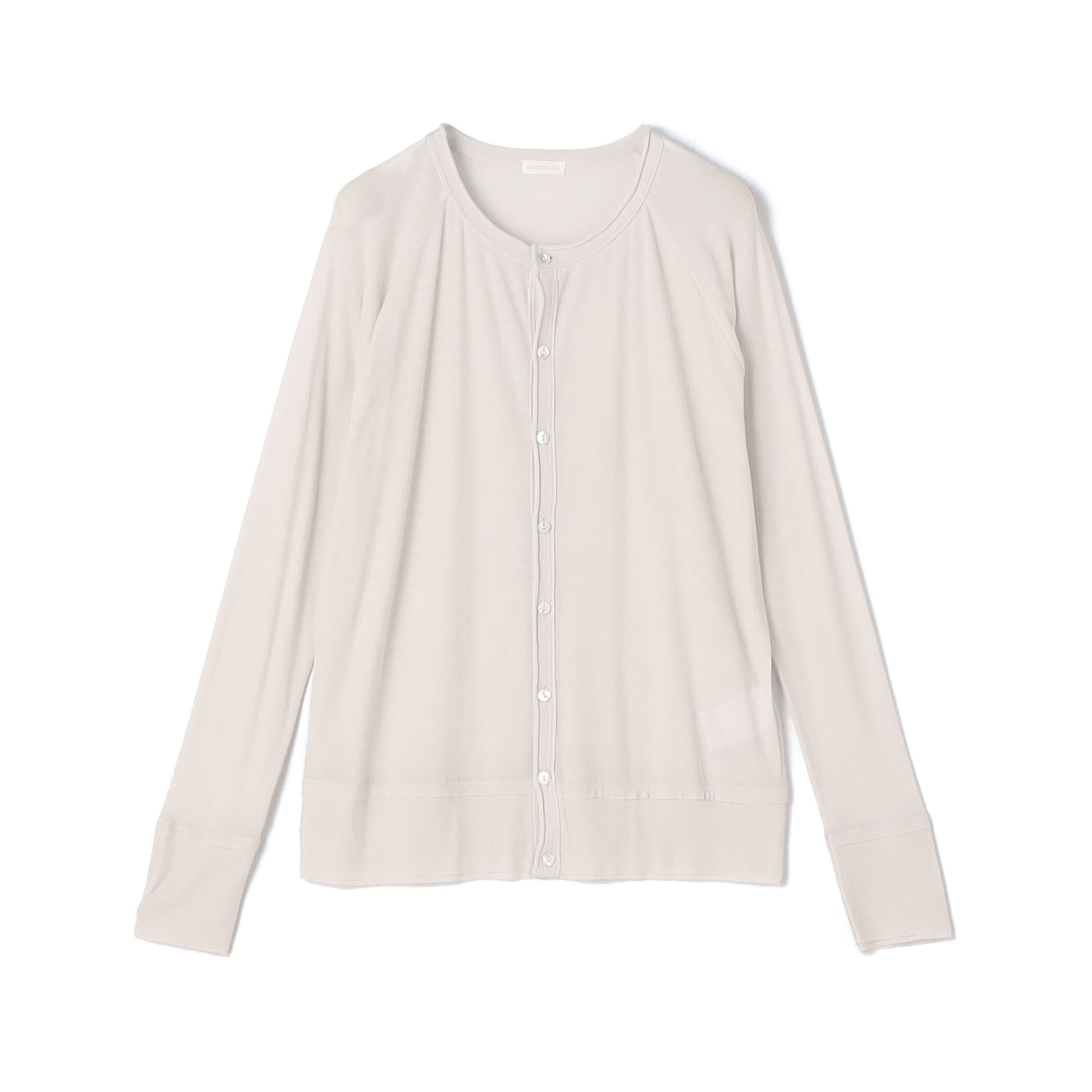 ガーゼフライスジャージー クルーネックカーディガン