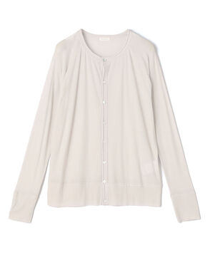 ガーゼフライスジャージー クルーネックカーディガン