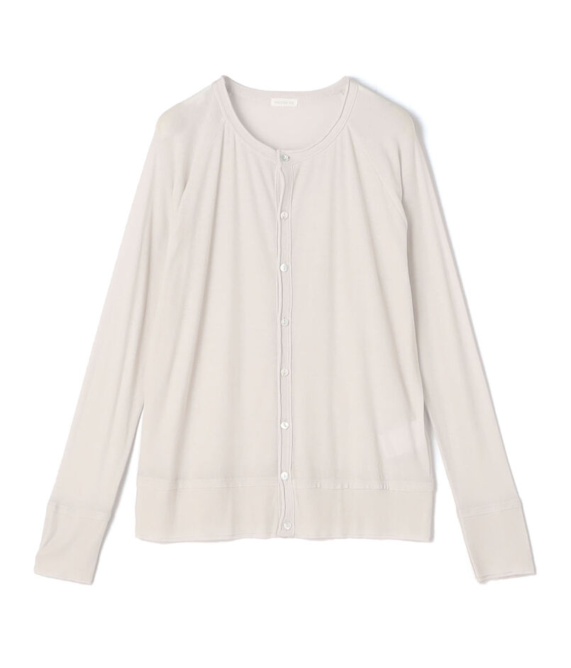 ガーゼフライスジャージー クルーネックカーディガン