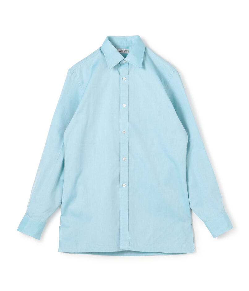 Charvet コットンシャンブレー セミワイドカラーシャツ