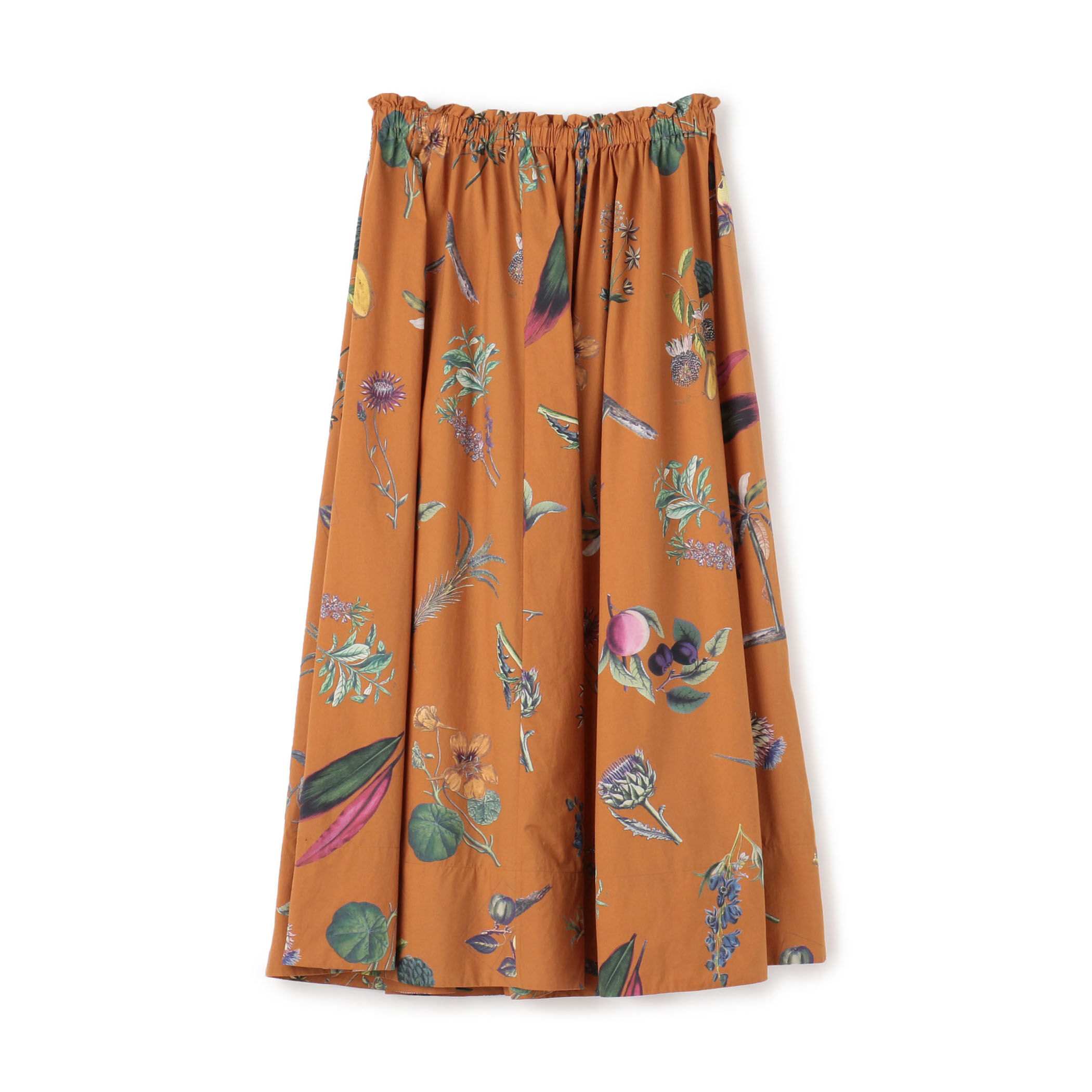 tomorrowland CABaNボタニカル柄コットン　ロングスカート □CABaN NEW BOTANICAL コットン ロングスカート