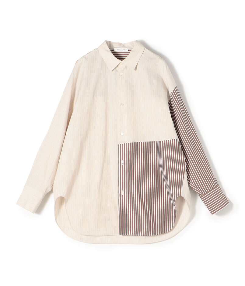 パッチワークシャーティングシャツ
