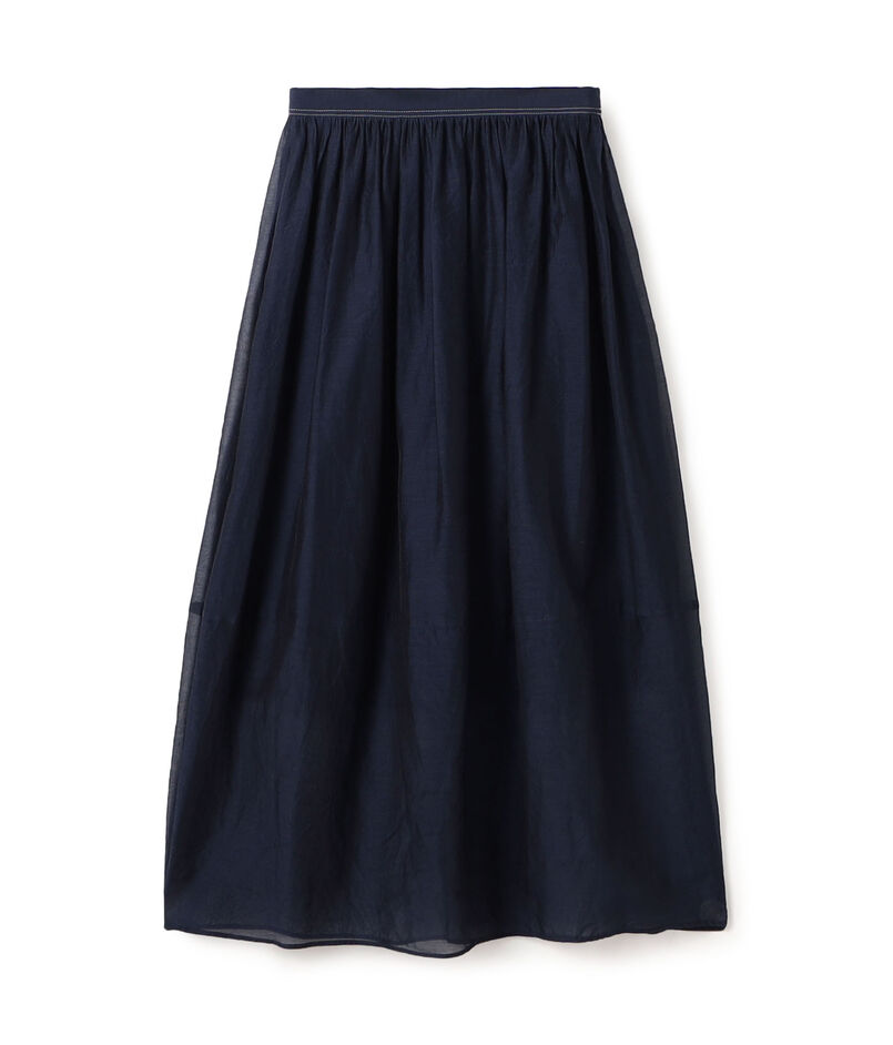 コットンシルクオーガンジー ロングスカート