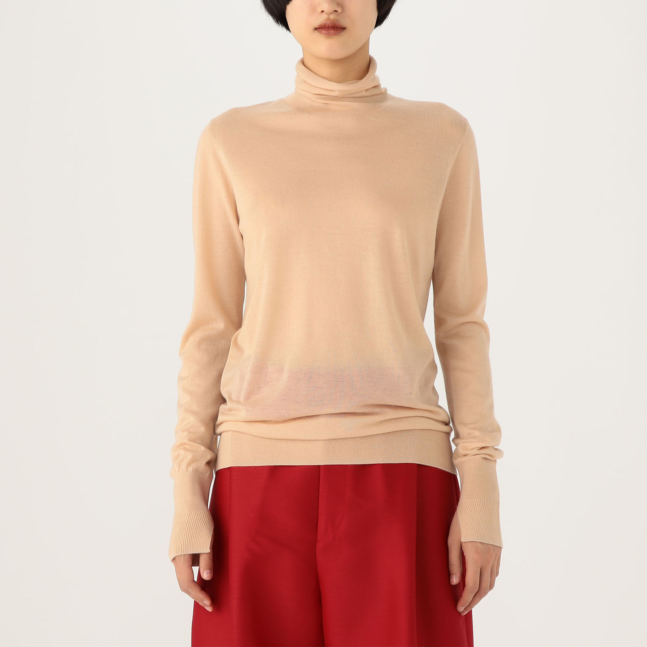 L】ウールカシミヤ バスケット柄タートルネックプルオーバー(54713670-2024)｜ファッション通販のNY.ONLINE