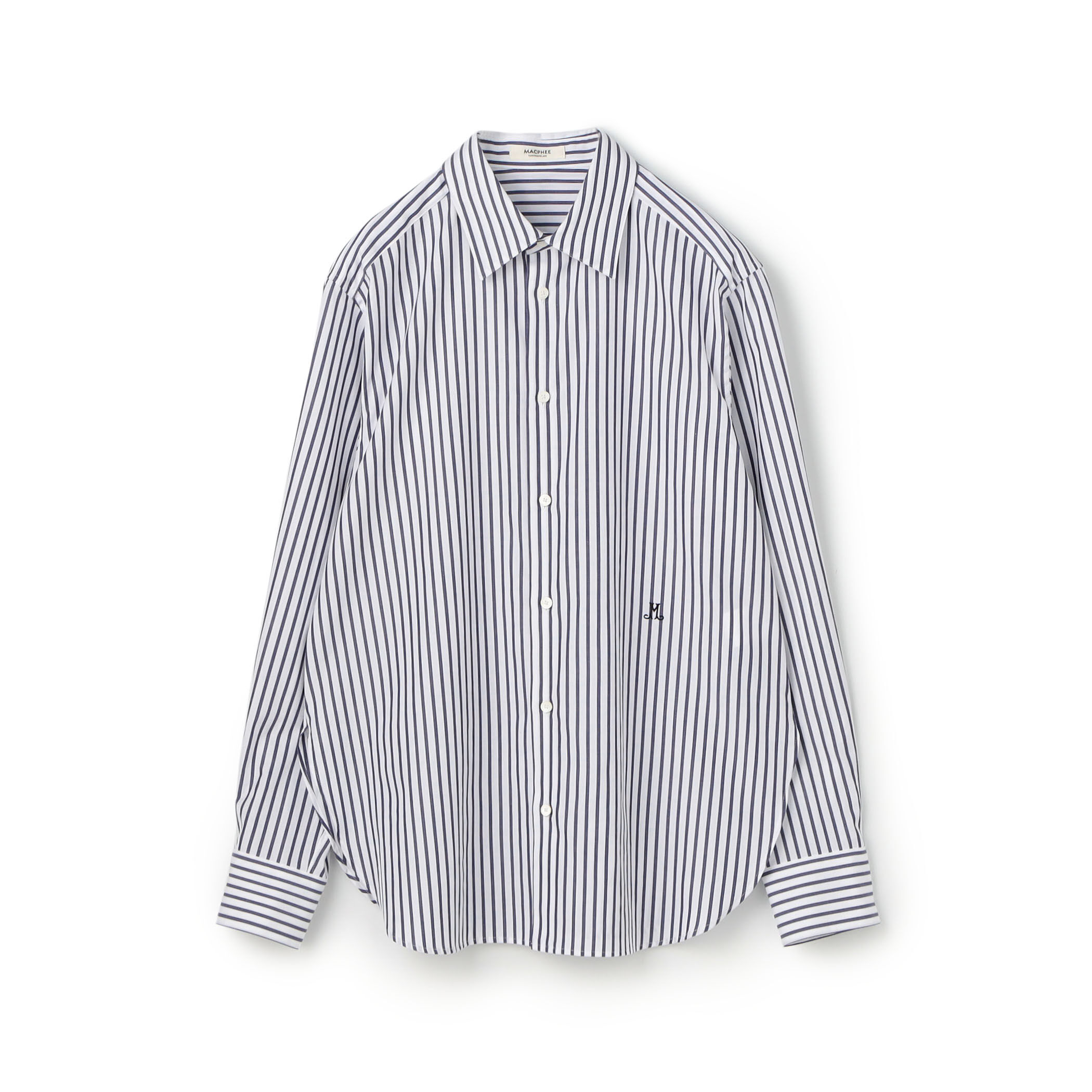 トゥモローランド マカフィー 上質 コットン100 ロング シャツ ブラウス 白 ファインブロード レギュラーカラーシャツ｜トゥモローランド