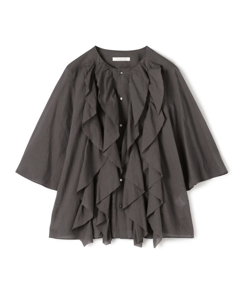 インドコットン フリルシャツ