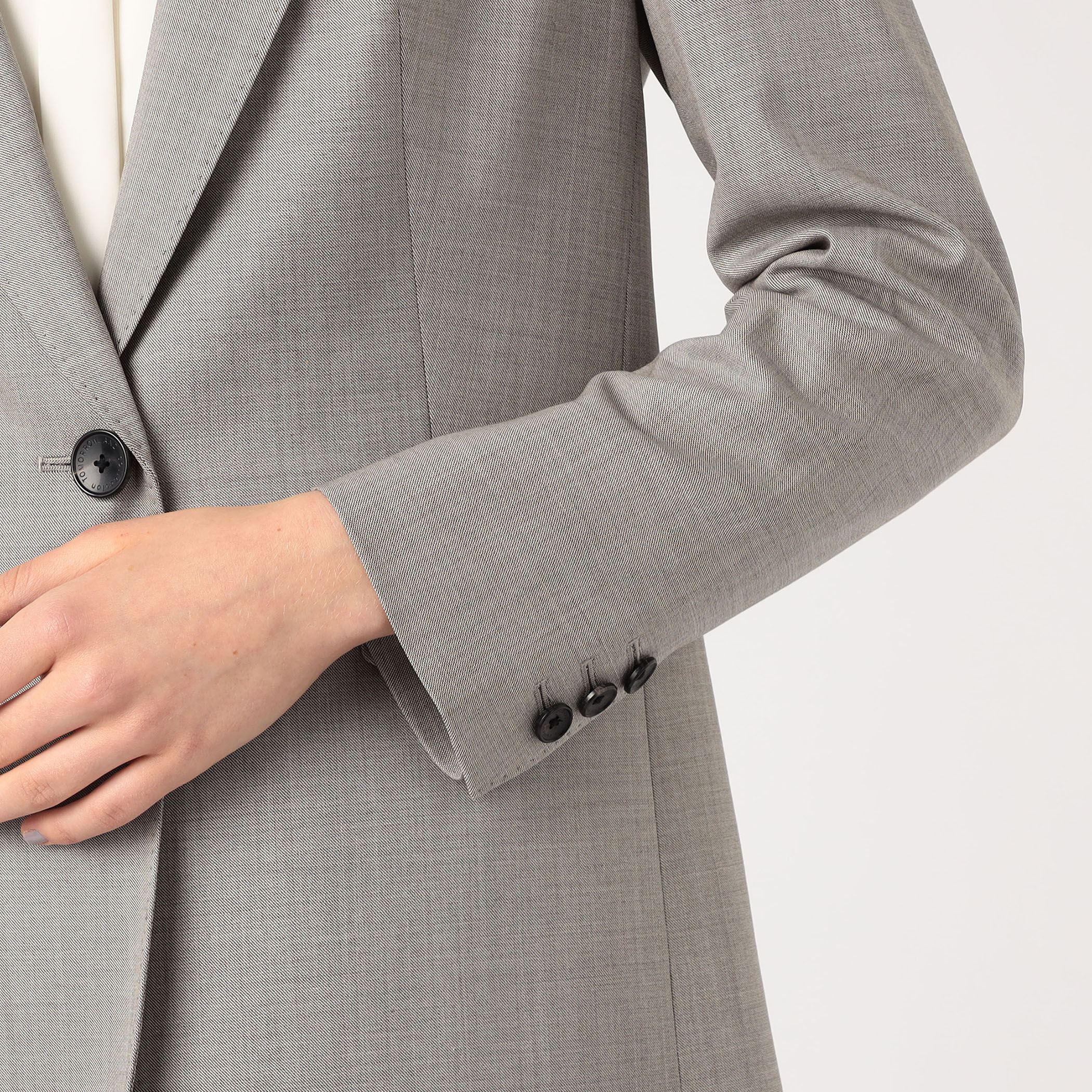 【美品】トゥモローランド　ブラウニーシャークスキン シングル1Bジャケット　36 ブラウニーシャークスキン シングル1Bジャケット（テーラード