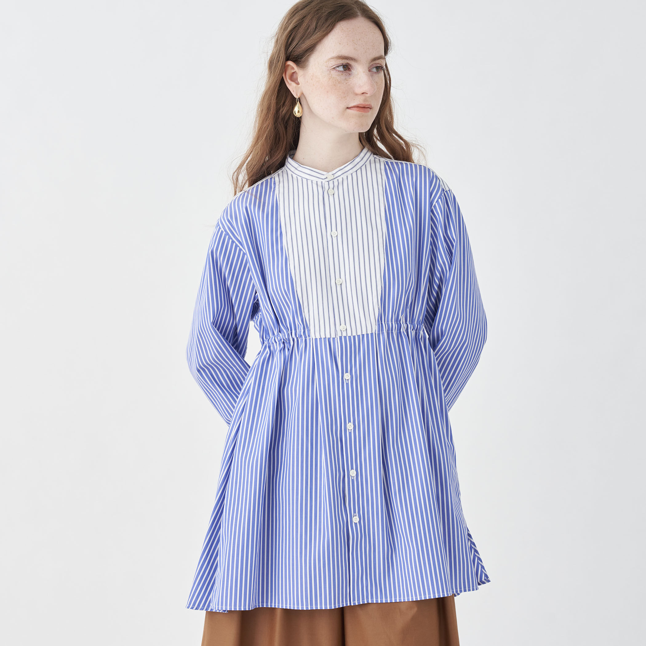 パッチワークシャーティング チュニックシャツ｜トゥモローランド 公式通販