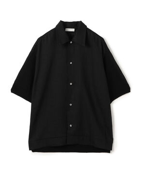 リネンニットコンビ ハーフスリーブシャツ