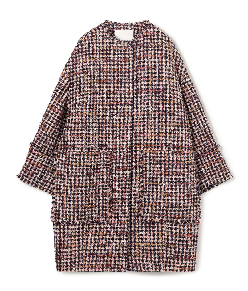 【WEB先行予約】フィルムヤーンツイード コクーンコート