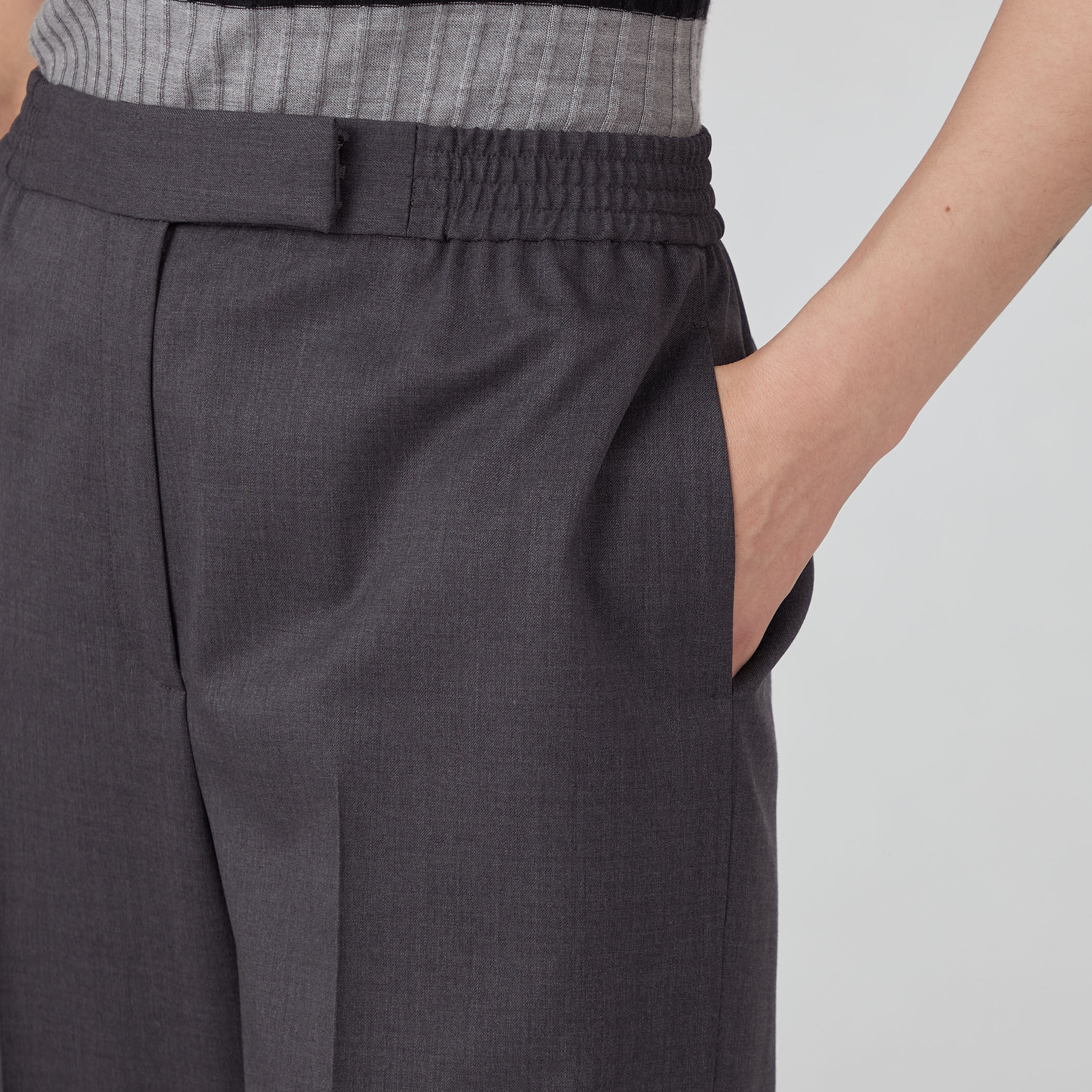 IRENE◆ボトム/34/ウール/パープル/無地/21A88005 ファインウーステッドウール ストレートパンツ｜トゥモローランド 公式通販