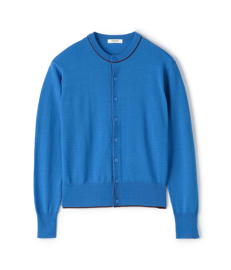 プレーンウール クルーネックカーディガン