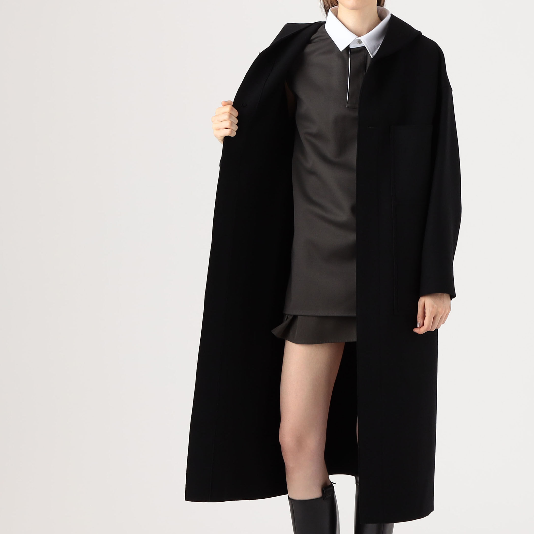 HYKE MELTON HOODED WORK COAT｜トゥモローランド 公式通販