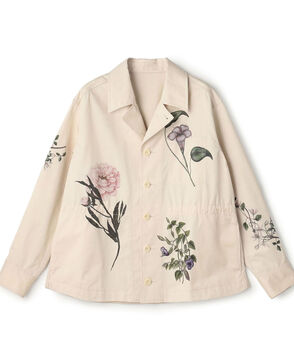 コットンツイル フラワープリントブルゾン