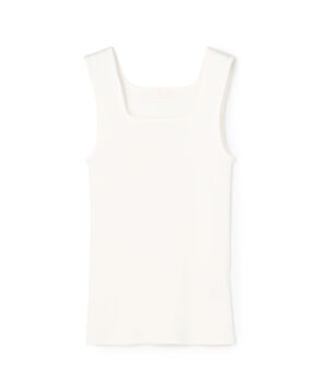 スーピマテレコ スクエアネックタンクトップ