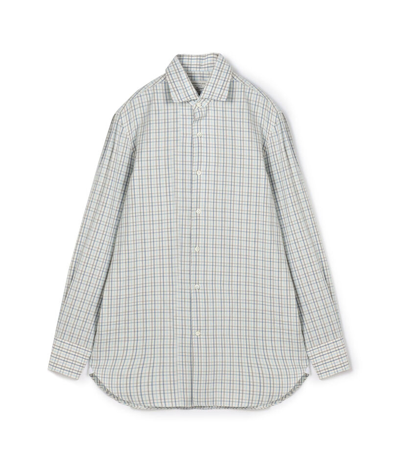 【別注】Maria Santangelo MARCELLO  コットン ワンピースカラーチェックシャツ