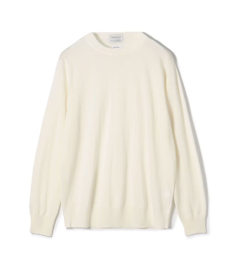 TOMORROWLAND TRICOT スーパーファインメリノウール クルーネックプルオーバー S WOOL