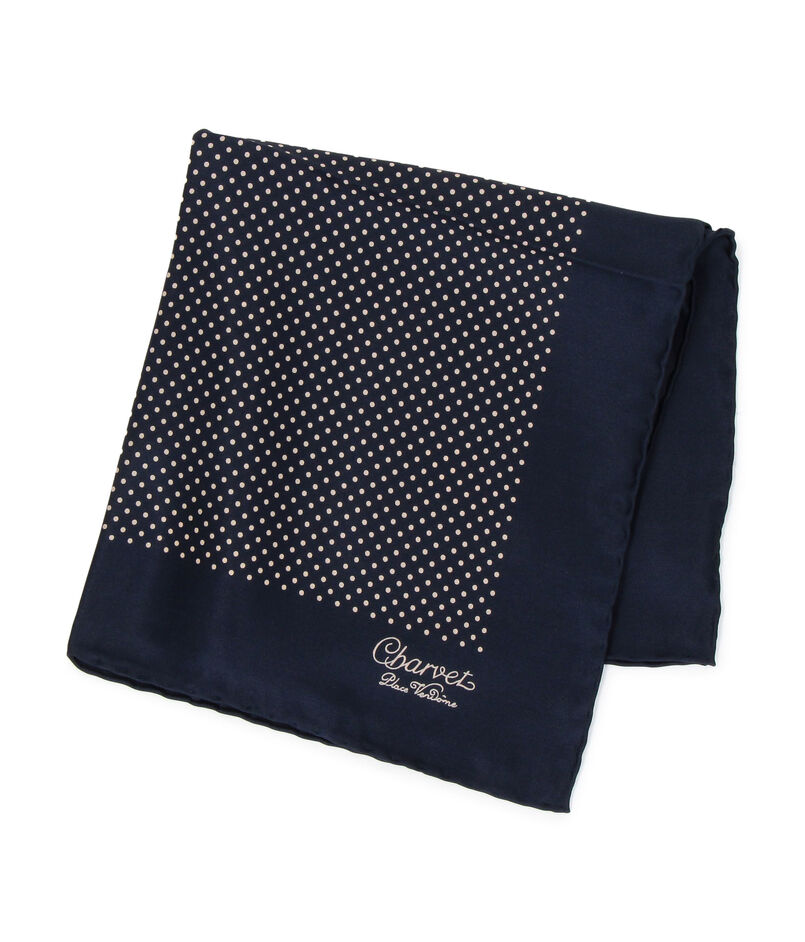 Charvet シルクプリント ポケットチーフ