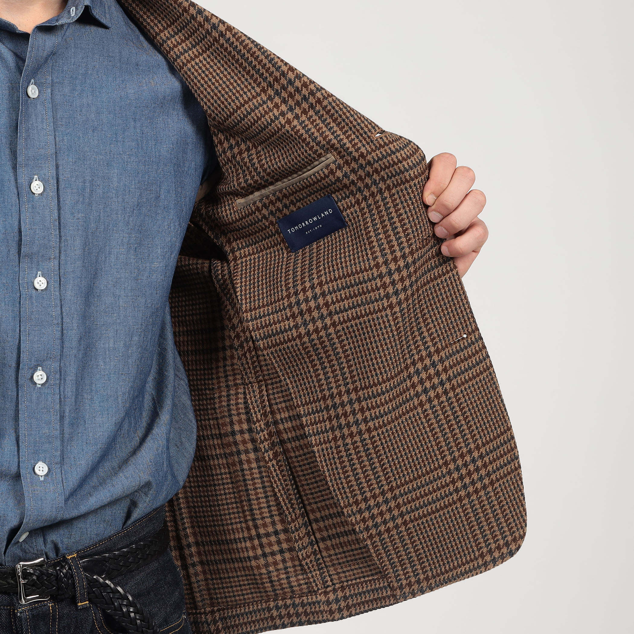 □ウールコットン シングルブレステッド3Bジャケット SONDRIO