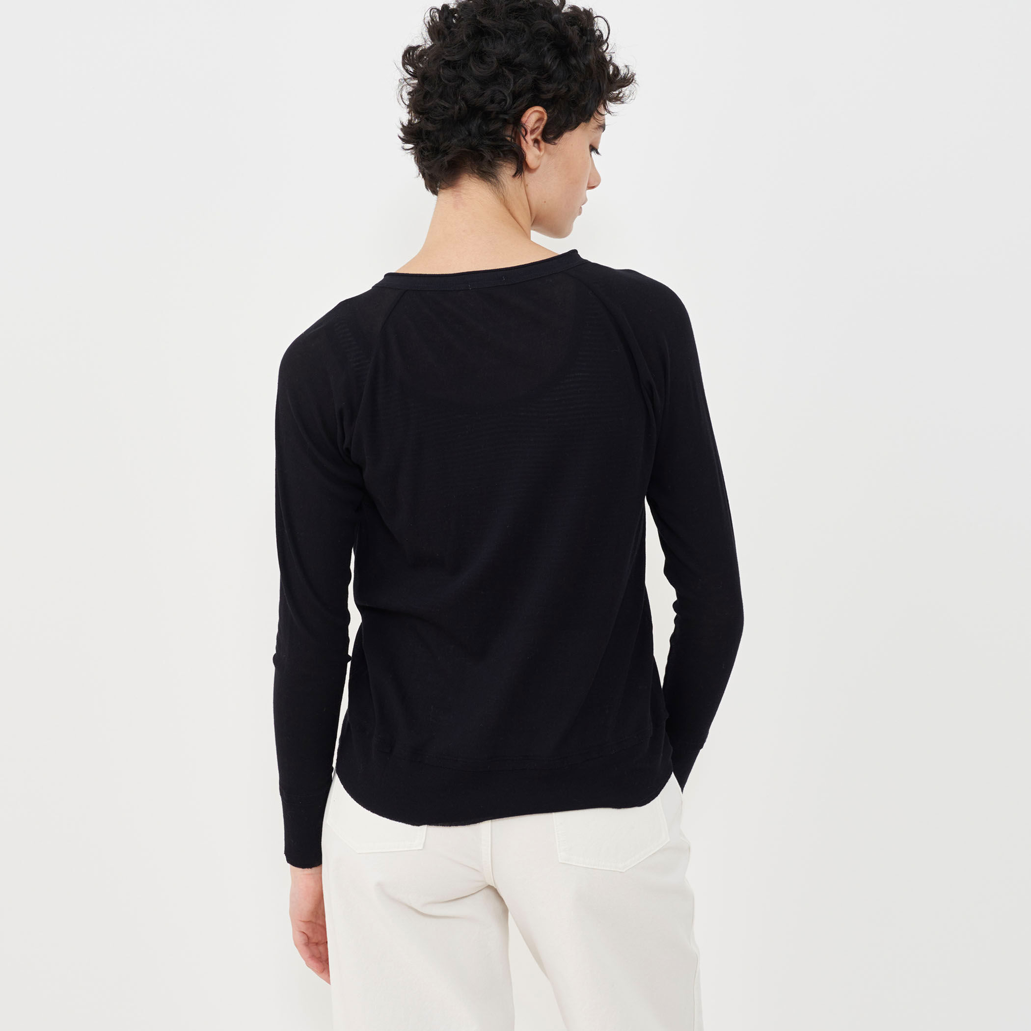 ガーゼフライスジャージー クルーネックカーディガン