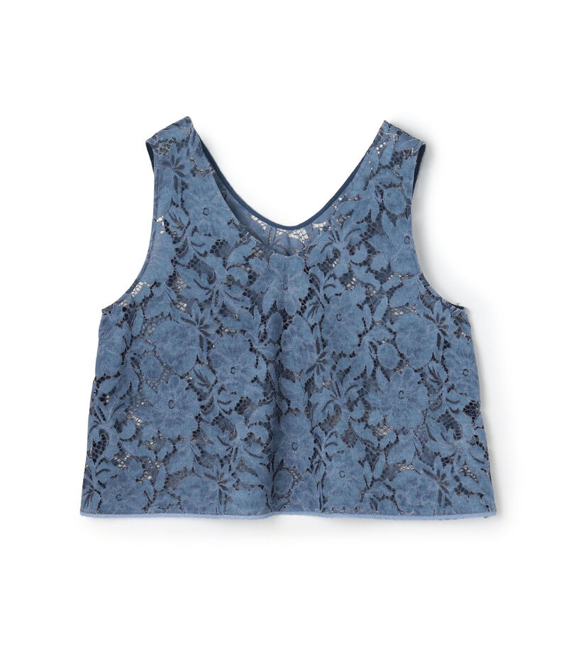 ピグメントレース ノースリーブブラウス