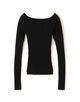 Courreges OFF SHOULDER RIB KNIT TOP