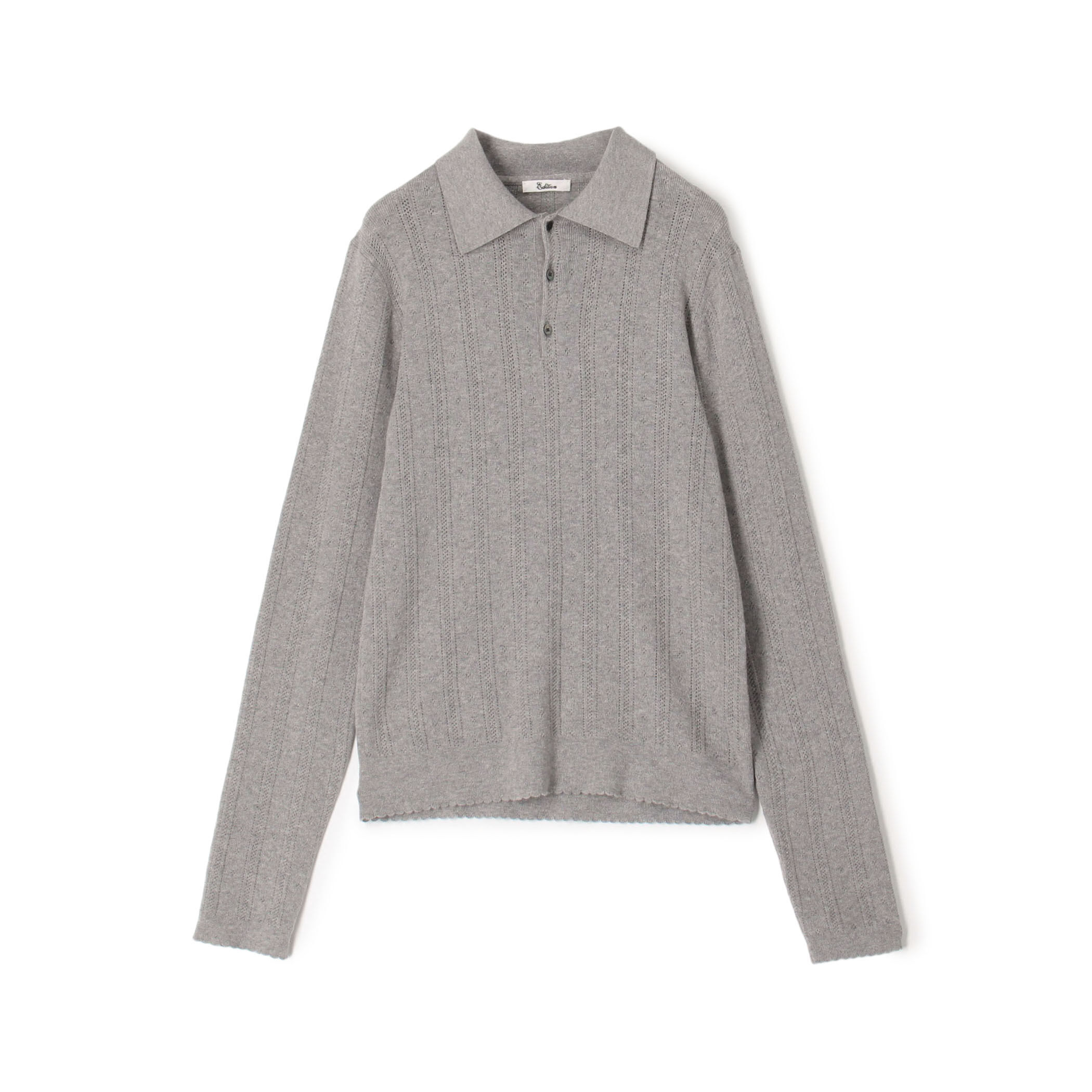 コットンカシミヤ ロングスリーブ ニットポロ｜トゥモローランド