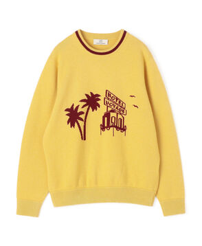 カシミヤ ロゴ クルーネックプルオーバー
