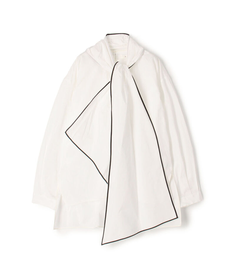 マイクロタフタ ボウタイブラウス