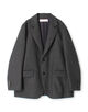ウーステッドフラノ ボックスシルエットジャケット