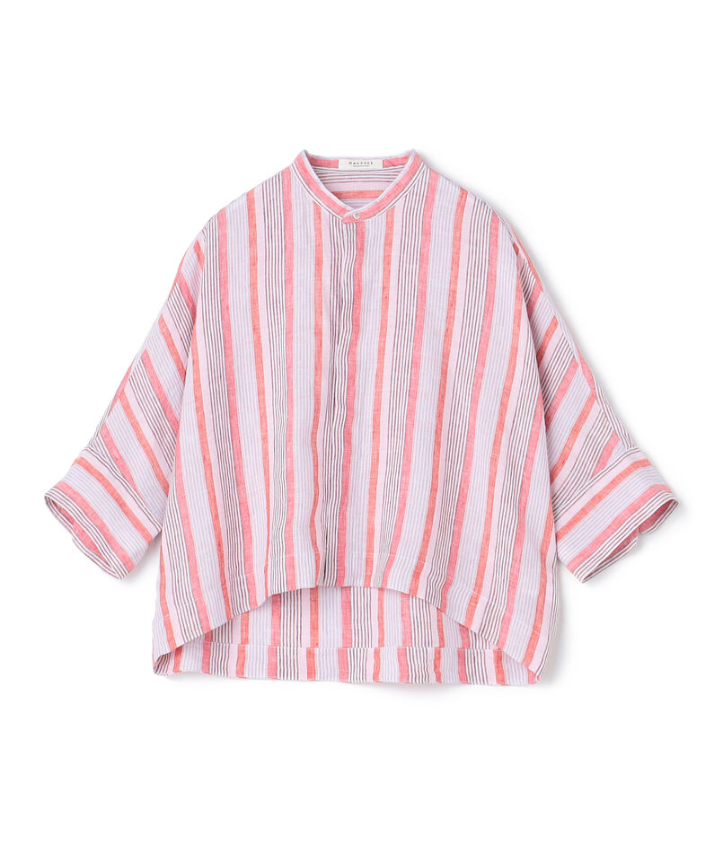 リネンシャーティング クロップドシャツ