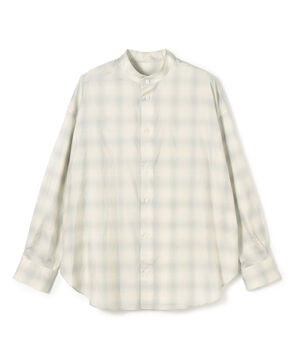 サンライズオンブレチェック スタンドカラーシャツ