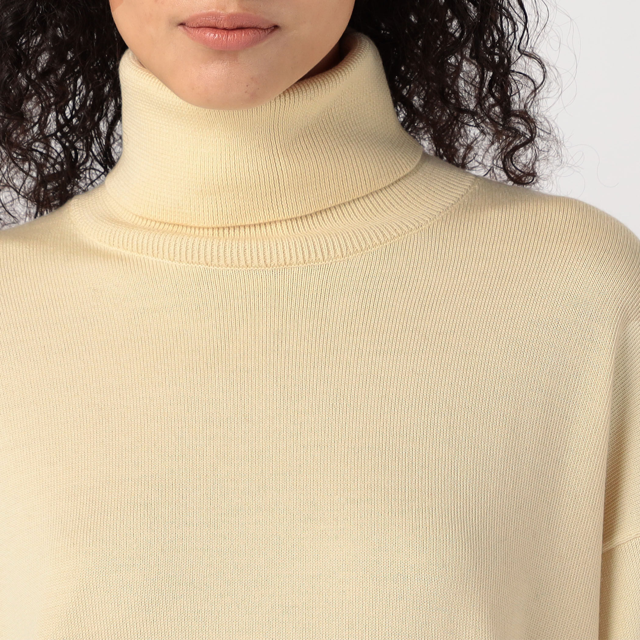 美品♪ ギャルリーヴィー ウール100% タートルネックニット 3L相当 茶 ウーステッドウール タートルネックプルオーバー｜トゥモローランド